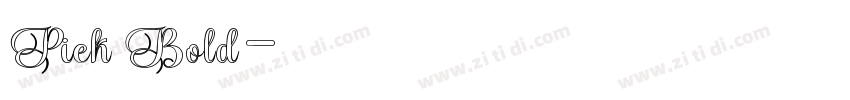 Piek Bold字体转换